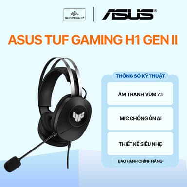 So sánh giá Tai Nghe Asus TUF Gaming H1 Gen II 90YH044B-BHUA00 Chính Hãng Bảo Hành 2 Năm rẻ nhất?