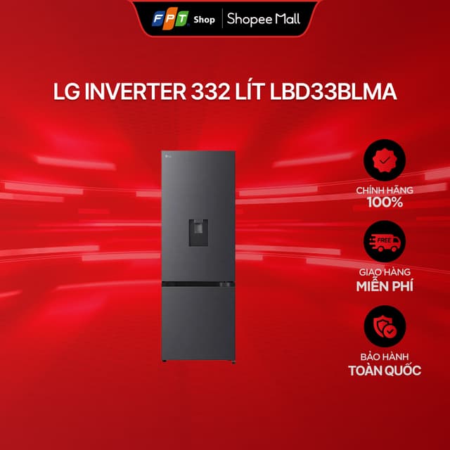 Tủ lạnh LG Inverter 332 lít LBD33BLMA - Ảnh 3