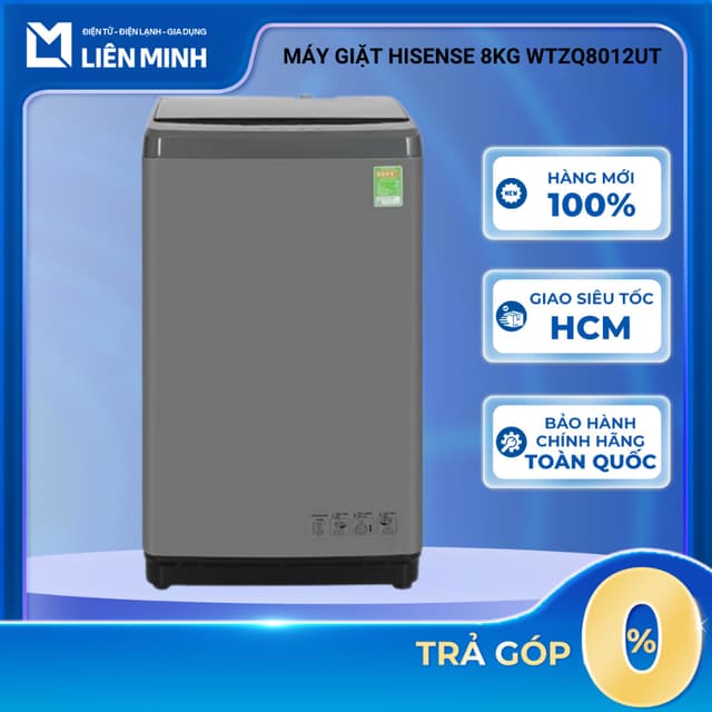 WTZQ8012UT / WTZQ1015UT Máy Giặt Hisense 8.0 Kg / 10.5 Kg [Giao Toàn Quốc] - Ảnh 5