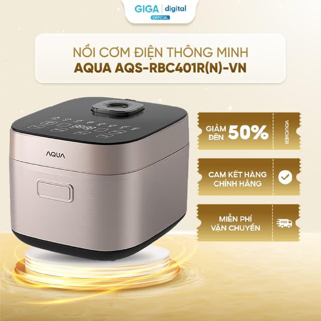 Nồi cơm điện tử AQUA 1.5 lít AQS-RBC401R(N)-VN 750W - 10 chế độ nấu - Điều khiển cảm ứng - Hẹn giờ 24h - Ảnh 11