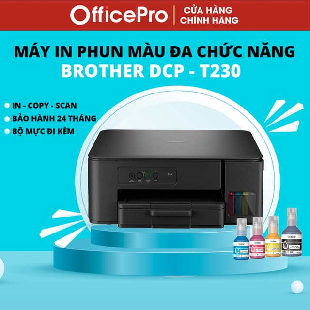 Máy in phun màu đa chứ năng Brother DCP-T230 (in,copy,scan) - Ảnh 8