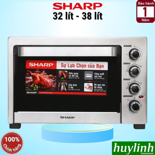 Lò nướng đối lưu 32 lít Sharp EO-A324RCSV-ST [12 chức năng] - [A323RCSV - 5 chức năng] [A384 - 12 chức năng - 38 lít] - Ảnh 12