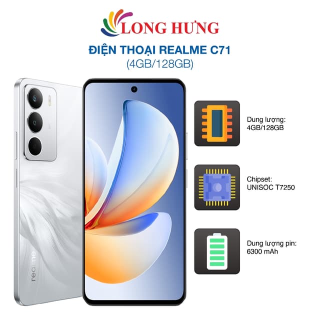 Điện thoại Realme C71 (4GB/128GB) - Hàng chính hãng - Ảnh 8
