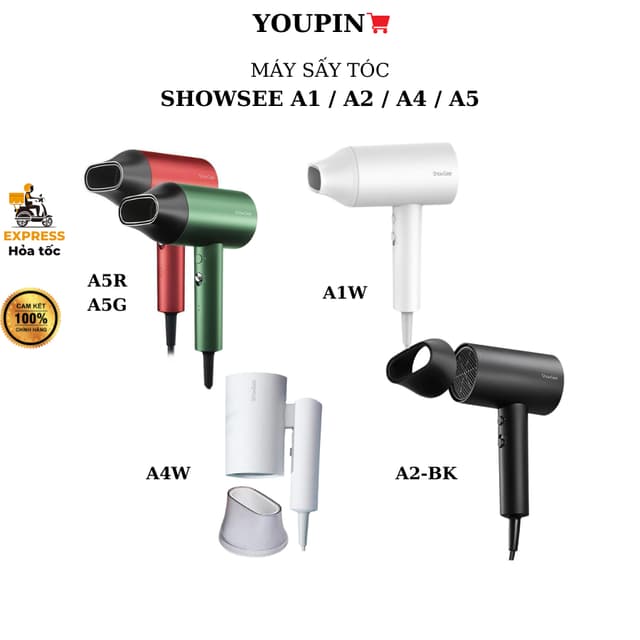 Máy sấy tóc ShowSee A1-W Showsee A2-BK Showsee A4W  Showsee A5R A5G - Bảo hành 3 tháng - Ảnh 8