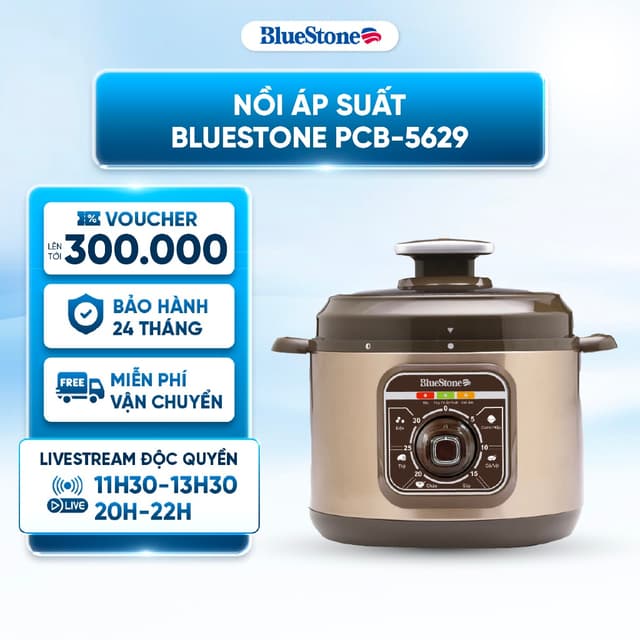 Nồi Áp Suất BlueStone PCB-5629 5 Lít - Công suất 900W - 6 chế độ nấu - Ảnh 12