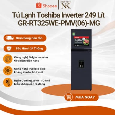 So sánh giá Tủ Lạnh Toshiba Inverter 249 lít GR-RT325WE-PMV(06)-MG - Bảo Hành 24 Tháng rẻ nhất?