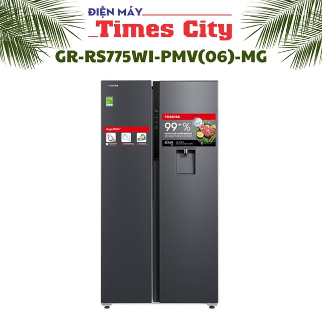 Tủ lạnh Toshiba Inverter 596 lít Side By Side GR-RS775WI-PMV(06)-MG - Ảnh 2