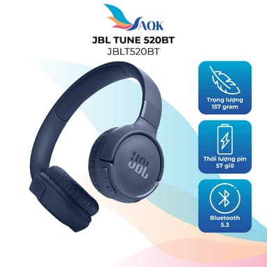 So sánh giá Tai nghe chụp tai Bluetooth JBL Tune 520BT JBLT520BT - Hàng chính hãng rẻ nhất?