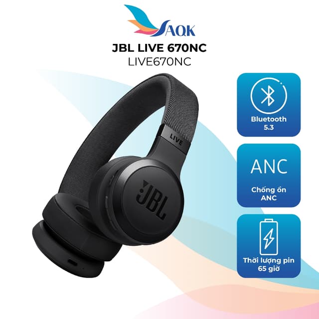 Tai nghe chụp tai Bluetooth JBL Live 670NC LIVE670NC - Hàng chính hãng - Ảnh 2