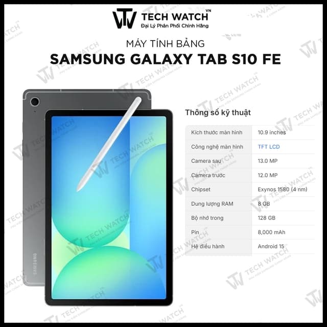 [ Samsung Galaxy Tab S10 FE ] -  Samsung Galaxy Tab S10 FE Wifi 8GB 128GB - TechWatchVN - Ảnh 5