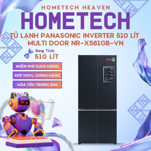 [GIAO LẮP MIỄN PHÍ HCM] Tủ lạnh Panasonic Inverter 510 lít Multi Door NR-X561GB-VN - Hàng Chính Hãng - Ảnh 4