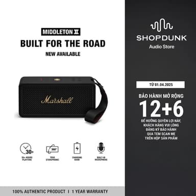 So sánh giá Loa Marshall Bluetooth MIDDLETON II - Pin lên đến 30h - Bảo Hành Chính Hãng ASH rẻ nhất?