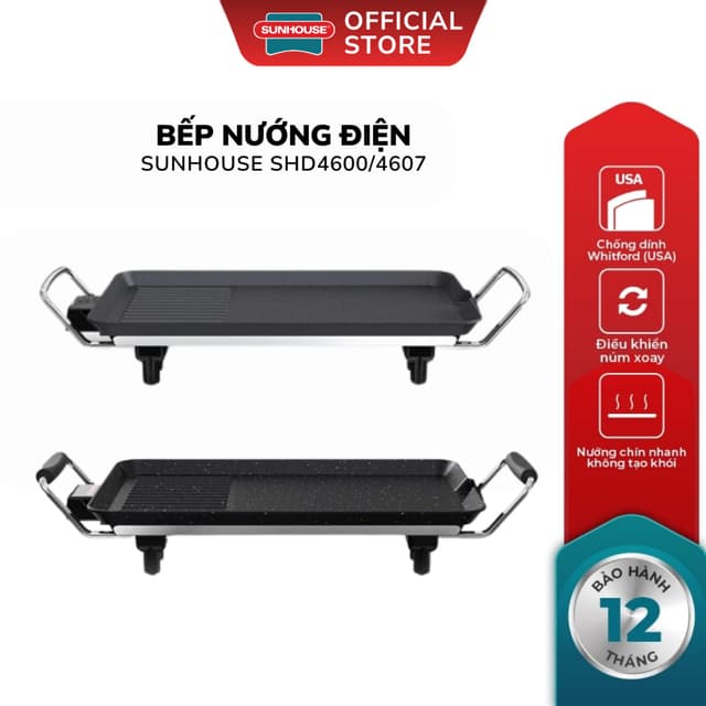Bếp Nướng Điện Không Khói Sunhouse SHD4600 / SHD4607 - Chống Dính Whitford (USA) Bảo Hành 12 Tháng - Ảnh 12