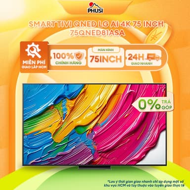 So sánh giá Mới 2025 Smart Tivi QNED LG AI 4K 75 inch 75QNED81ASA / 50 inch 50QNED81ASA - BH Chính Hãng rẻ nhất?
