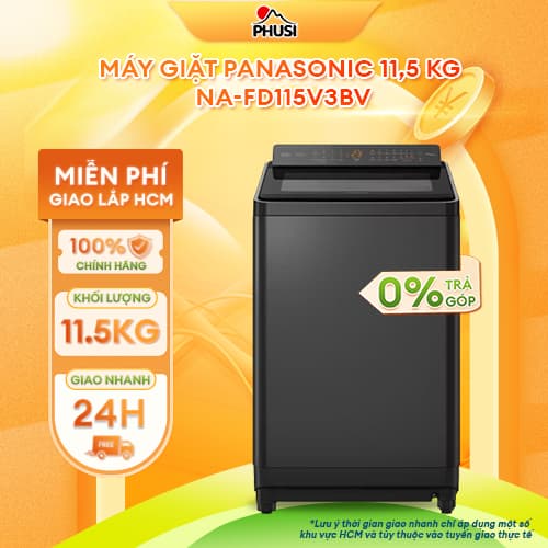 [GIAO LẮP MIỄN PHÍ HCM] Máy giặt Panasonic Inverter 11.5 Kg NA-FD115V3BV - BH Chính hãng - Ảnh 12