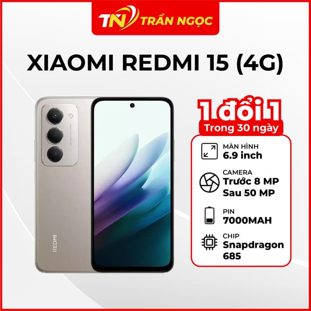 Điện thoại Xiaomi Redmi 15 (4G) 6GB 128GB Chính Hãng - Ảnh 5