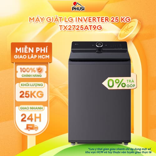 [GIAO LẮP MIỄN PHÍ HCM] TX2725AT9G  Máy giặt LG Inverter 25 kg TX2725AT9G- BH Chính hãng, Model 2025 - Ảnh 6