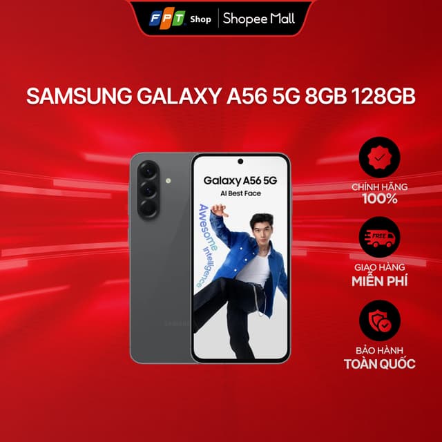 [Chỉ GH tận nơi] Điện Thoại Samsung Galaxy A56 5G 8GB 128GB Bảo Hành 12 Tháng - Ảnh 3