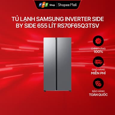 So sánh giá [Miễn phí giao - Không lắp đặt]Tủ lạnh Samsung Inverter Side By Side 655 lít RS70F65Q3TSV rẻ nhất?