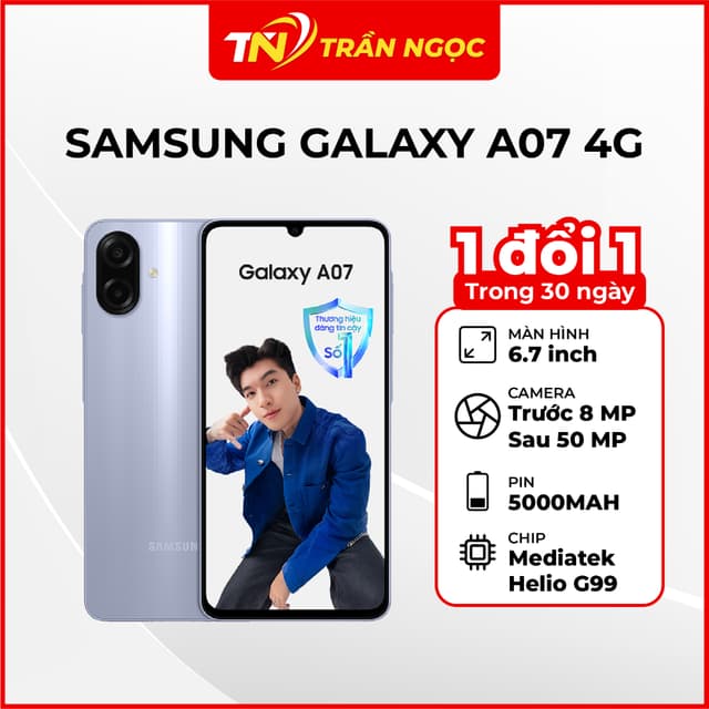 Điện thoại Samsung Galaxy A07 (4G) 4GB 128GB Chính Hãng - Ảnh 4