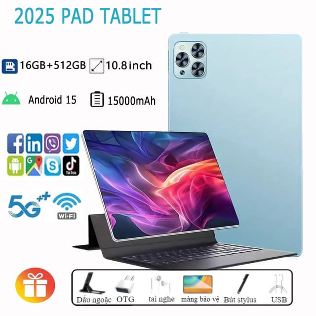🔥Máy tính bảng v62 10.8 inch 16GB+512GB 4K Full Screen Dual SIM wifi/5G Hỗ trợ Bluetooth Gaming Giải trí Văn phòng kiêm - Ảnh 10