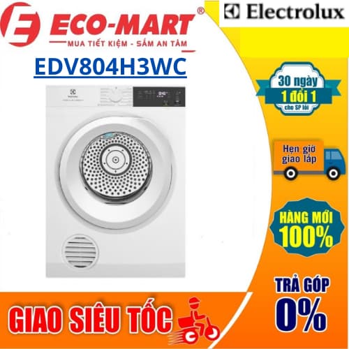 Máy sấy Electrolux EDV804H3WC UltimateCare thông hơi 8 kg ( Tặng giao lắp đặt miễn phí) - Ảnh 3