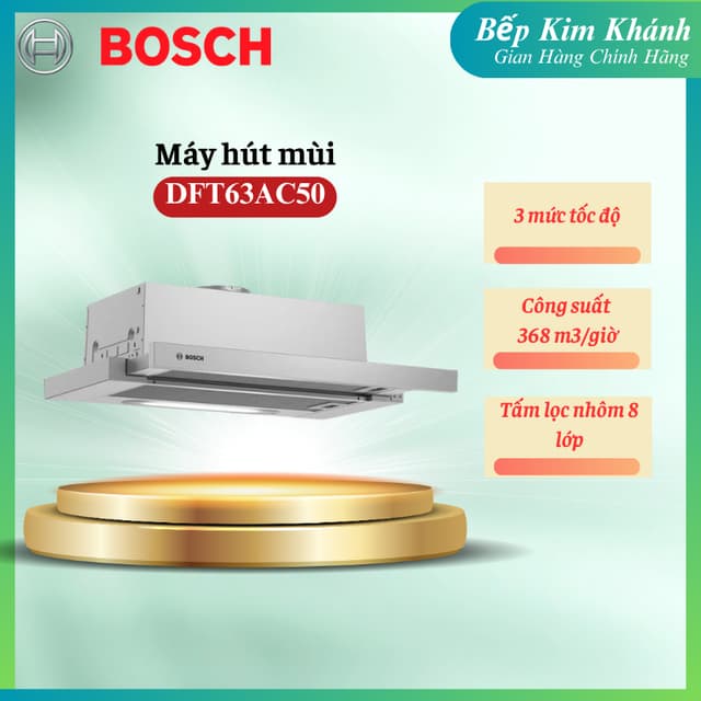 Máy hút mùi âm tủ Bosch DFT63AC50 – Serie 4, 60 cm, inox hiện đại - Ảnh 8