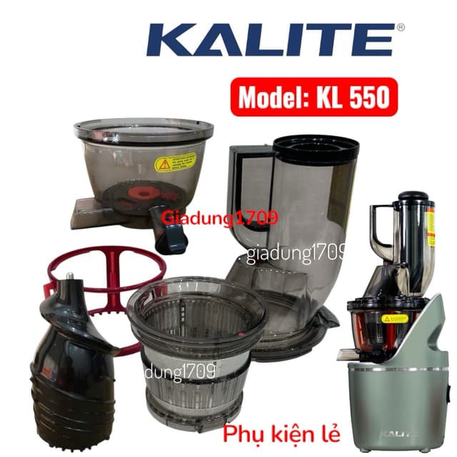 Phụ kiện máy ép chậm Kalite KL-550 Lưới lọc máy ép trái cây Chính hãng Kalite - Ảnh 8
