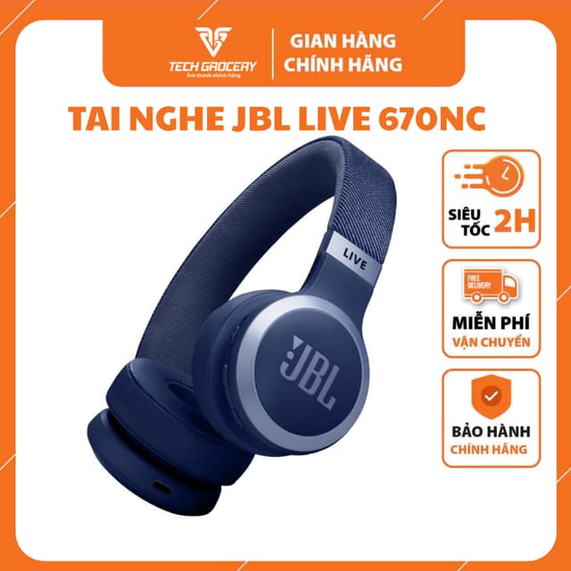 Tai Nghe chụp tai Bluetooth Chống Ồn JBL Live 670NC - Bảo Hành Chính Hãng 12 Tháng. - Ảnh 10