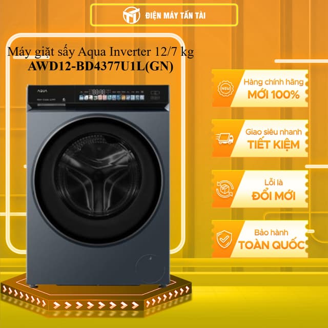 AWD12-BD4377U1L(GN) - Máy giặt sấy Aqua Inverter 12/7 kg AWD12-BD4377U1L(GN) - GIAO TOÀN QUỐC - Ảnh 12