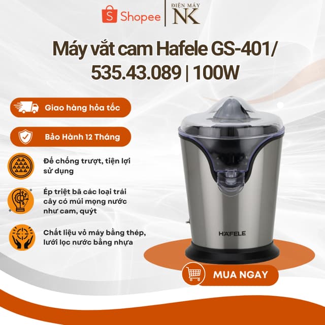 Máy Vắt Nước Cam HAFELE GS-401 - 535.43.089 - công suất 100W - Bảo Hành 12 Tháng - Ảnh 6