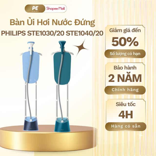 Bàn Ủi Hơi Nước Đứng PHILIPS STE1030/20 STE1040/20 | 1800W | Hàng Chính Hãng, Bảo Hành 2 Năm - Ảnh 9