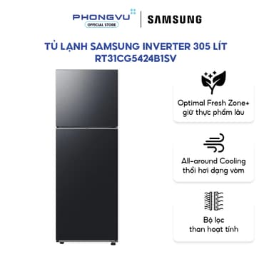 So sánh giá Tủ lạnh Samsung Inverter 305 lít RT31CG5424B1SV - Ngăn đá trên, Tiết kiệm điện, Phù hợp 3-4 người - Bảo hành 24 tháng rẻ nhất?