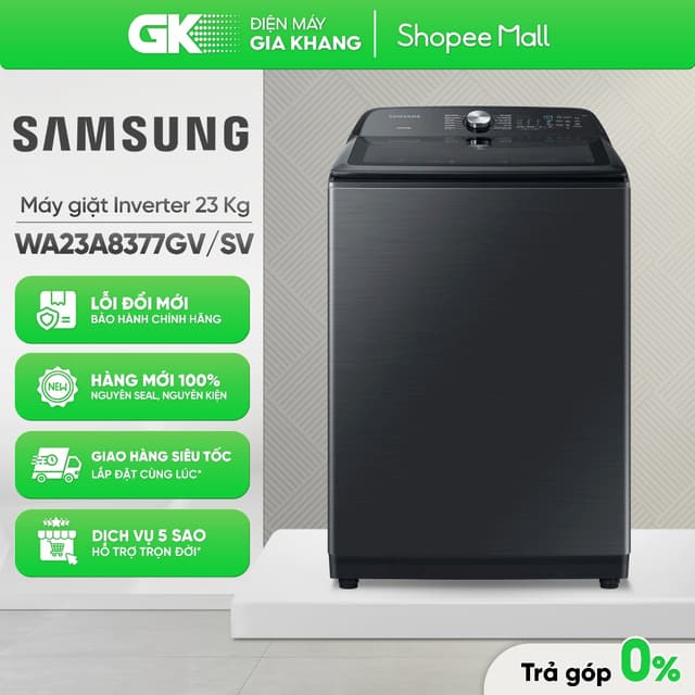 WA23A8377GV/SV Máy Giặt Samsung Inverter 23 Kg WA23A8377GVSV [Toàn Quốc] - Ảnh 4