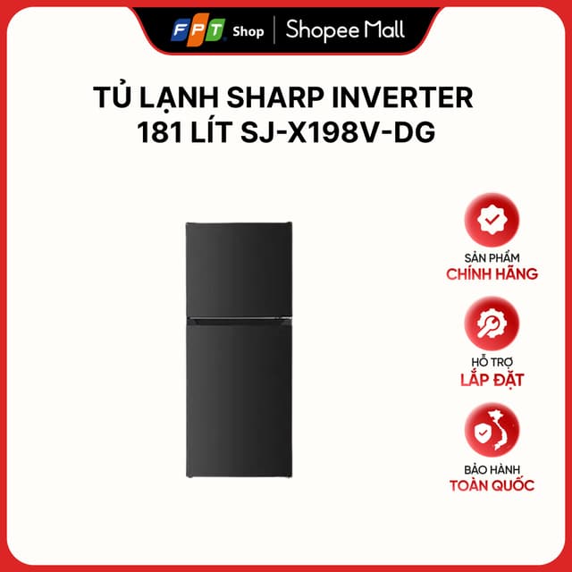 [Hàng chính hãng] Tủ lạnh Sharp Inverter 181 lít SJ-X198V-DG - Ảnh 12