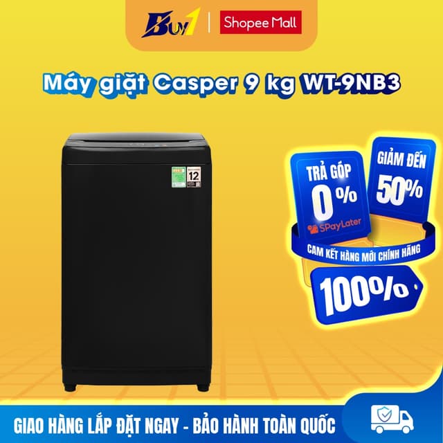 WT-9NB3 - Máy giặt Casper 9 kg WT-9NB3 - Hàng chính hãng - Ảnh 7