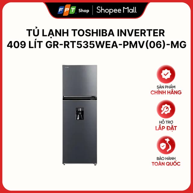 [Hàng chính hãng] Tủ lạnh Toshiba Inverter 409 lít GR-RT535WEA-PMV(06)-MG - Ảnh 3