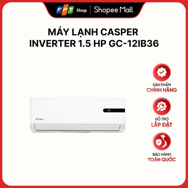 [Hàng chính hãng] Máy Lạnh Casper Inverter 1.5 HP GC-12IB36 - Ảnh 6