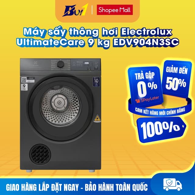EDV904N3SC - Máy sấy thông hơi Electrolux UltimateCare 9 kg EDV904N3SC - Hàng chính hãng - Ảnh 8