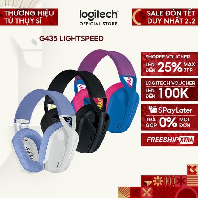 Tai nghe gaming Bluetooth và Lightspeed Logitech G435 Mic ảo tích hợp PC Mobile PS5 - Ảnh 6
