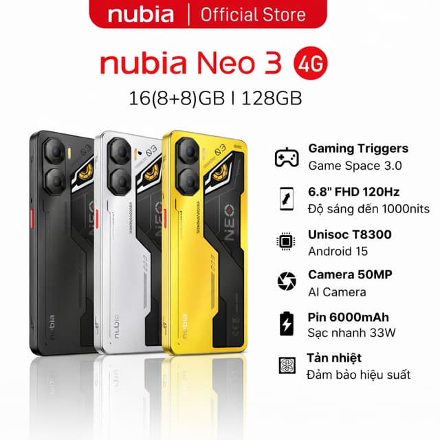 Điện thoại Gaming Nubia Neo 3 4G 16(8+8)GB/128GB I Trigger Gaming I 6.8"120Hz - Hàng Chính Hãng - Ảnh 10
