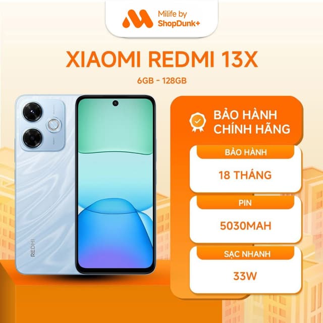 Điện Thoại Xiaomi Redmi 13X 6GB 128GB Chính Hãng BH 18 Tháng - Ảnh 9