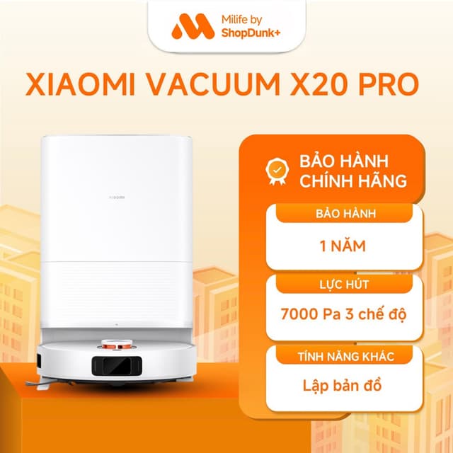 Robot Hút Bụi Lau Nhà Xiaomi Vacuum X20 Pro Chính Hãng BH 12 Tháng - Ảnh 12