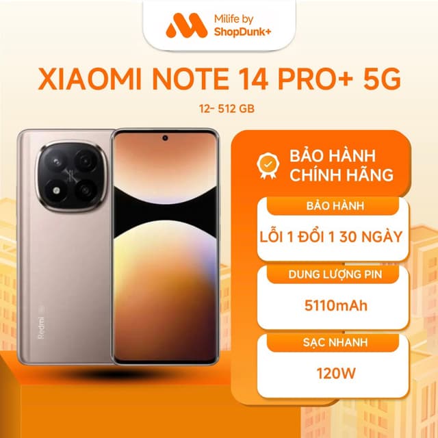 Điện Thoại Xiaomi Redmi Note 14 Pro Plus 5G 12GB 512GB Chính Hãng BH 24 Tháng - Ảnh 12