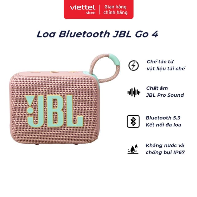 Loa Bluetooth JBL Go 4 Chính hãng | Thiết Kế Nhỏ Gọn | Màu Sắc Đa Dạng | Ghép Nối Đa Loa - Ảnh 6