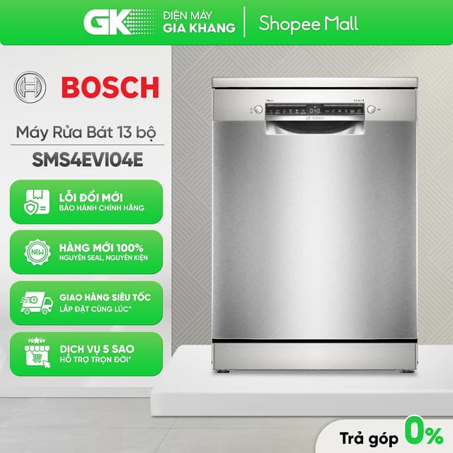 Máy Rửa Bát Bosch SMS4EVI04E Series 4, Độc Lập [Toàn quốc] - Ảnh 7