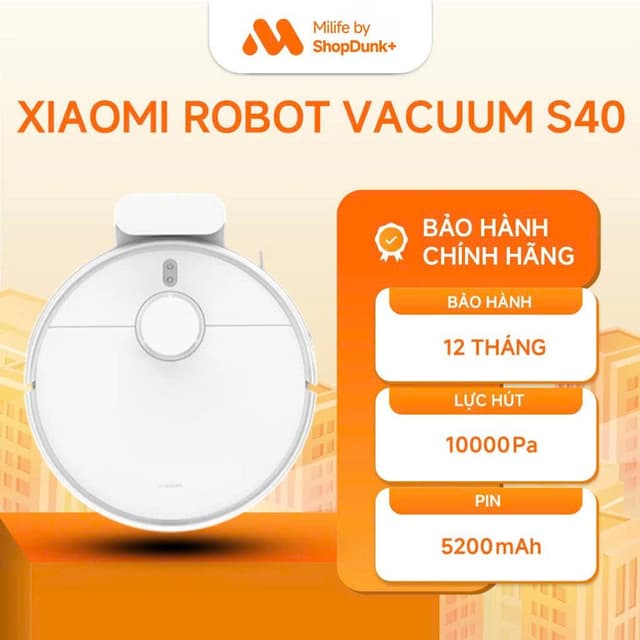 Robot Hút Bụi Lau Nhà Xiaomi Robot Vacuum S40 Chính Hãng Bảo Hành 12 Tháng - Ảnh 11