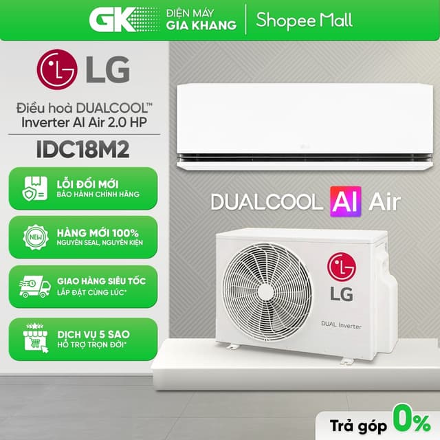 Máy Lạnh | Điều Hoà LG Inverter 2 HP IDC18M2 [Toàn Quốc] - Ảnh 2