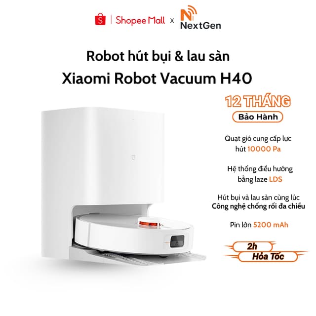 Robot Hút Bụi Lau Nhà Xiaomi Robot Vacuum X20, H40 Tránh Rối Tóc, Bản Quốc Tế - Bảo Hành 12 Tháng - Ảnh 11