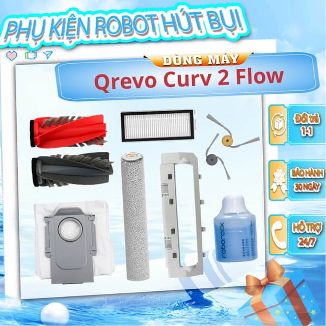 Phụ kiện robot hút bụi Roborock Qrevo Curv 2 FLow - Phụ kiện thay thế robot - Ảnh 3